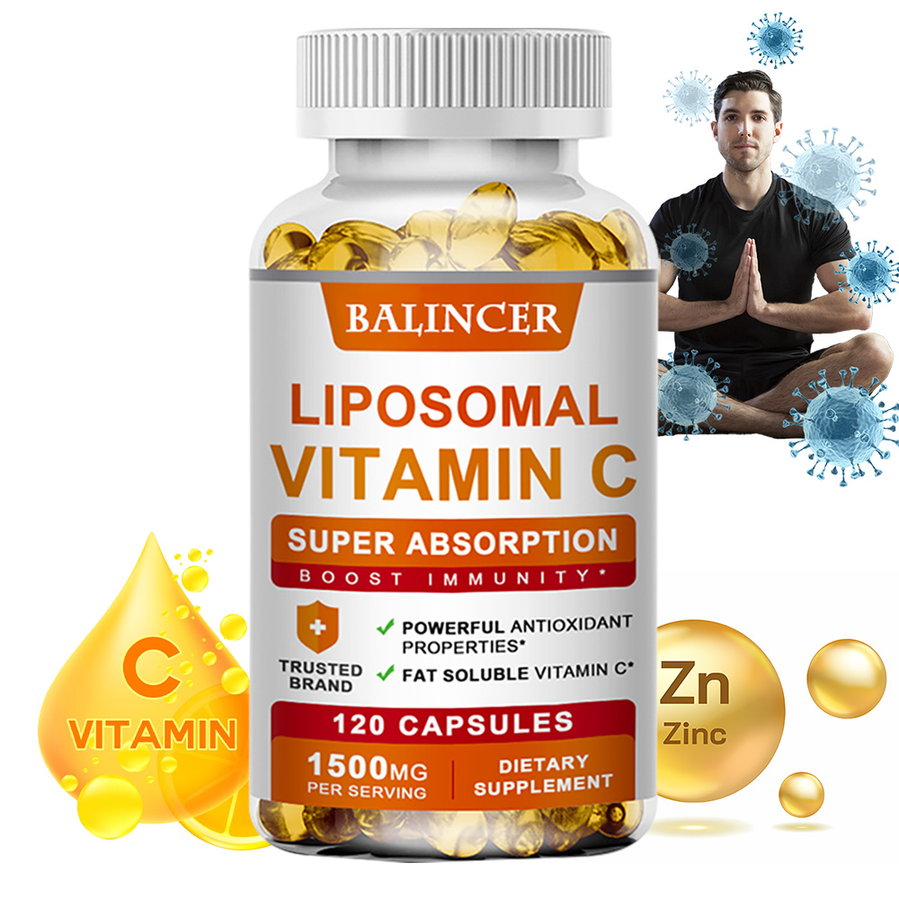 Zinc Supplement 50Mg - Vitamina C Lipossomal 1500mg, Ácido Ascórbico