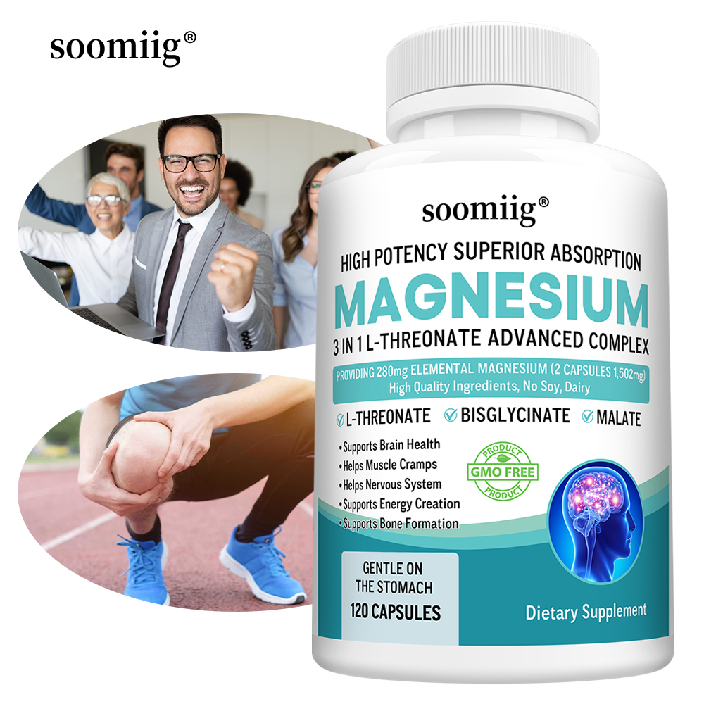 Magnesium Glycinate Capsule - 3-em-1 - L-Threonato de magnésio, glicinato,