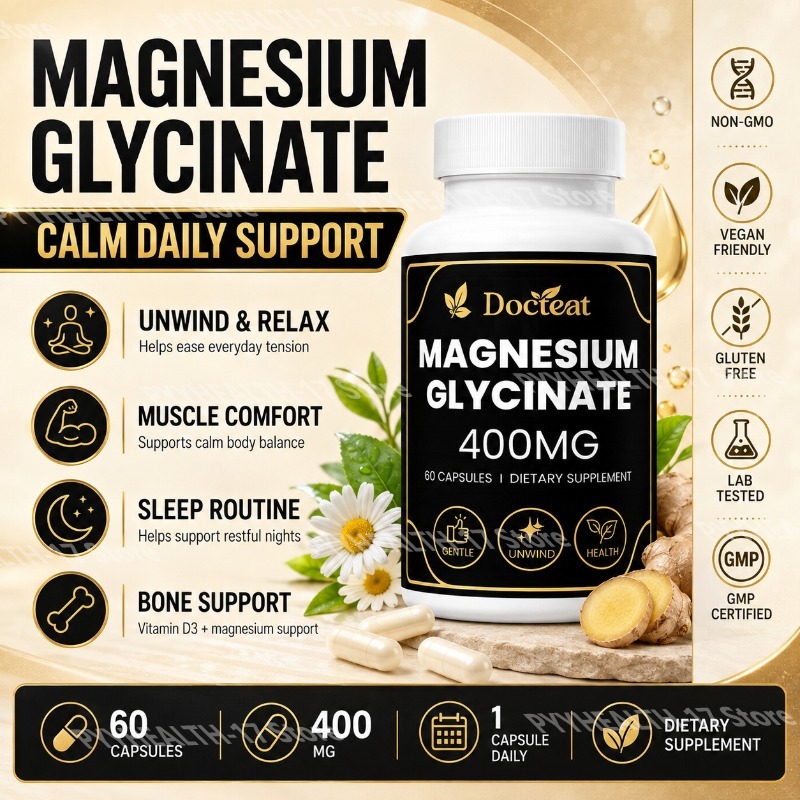 Magnesium Glycinate Capsule - Cápsulas de Glicinato de Magnésio Docteat