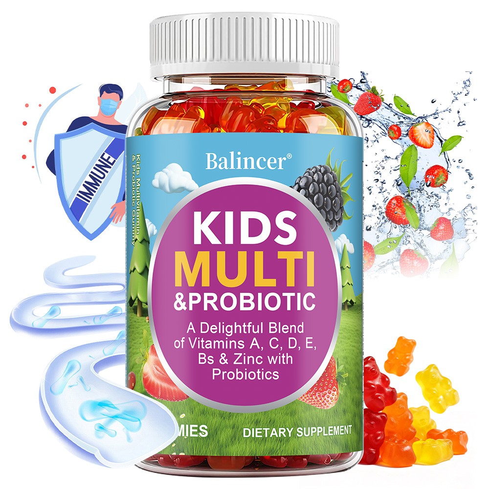 Multivitamin Gummy Adult - Multivitamínico Infantil + Goma Probiótica, Suporte