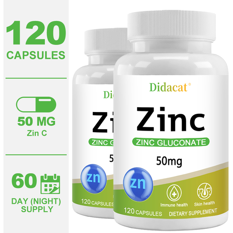 Zinc Supplement 50Mg - Zinco 50 mg - com gluconato