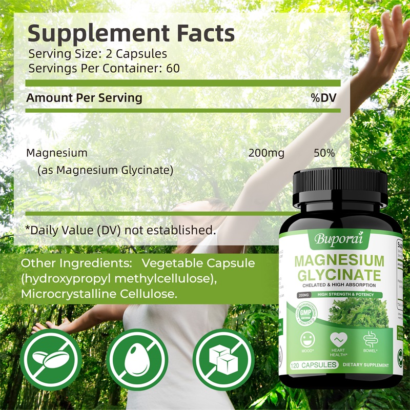 Glicinar de magnésio - ajuda a - Magnesium Glycinate Capsule avaliação e preço