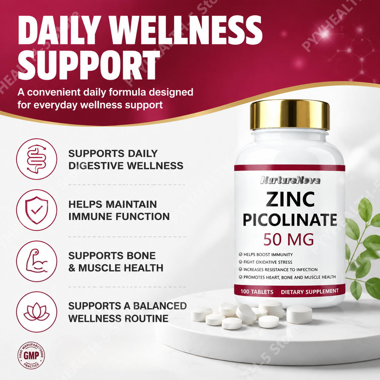 Comprimidos de Picolinato de Z - Zinc Supplement 50Mg avaliação e preço