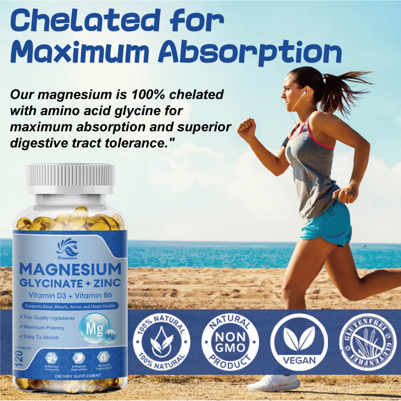 Glicinar de magnésio e zinco 5 - Magnesium Glycinate Capsule avaliação e preço