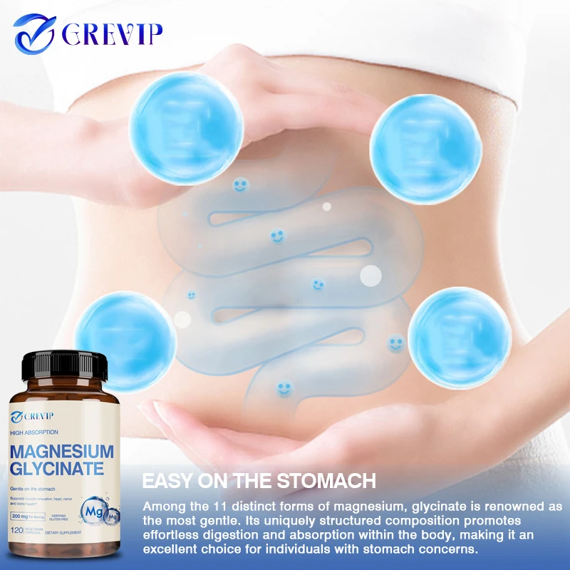 Glicinar de magnésio 200mg - A - Magnesium Glycinate Capsule avaliação e preço