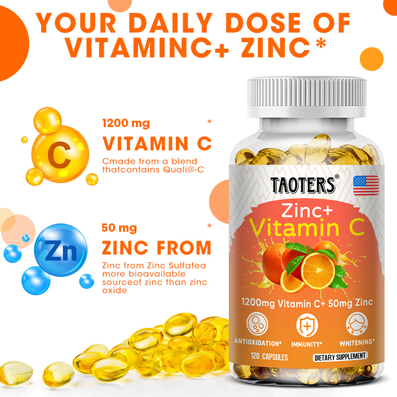Cápsulas de vitamina C de 1200 - Zinc Supplement 50Mg avaliação e preço
