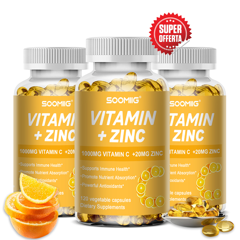 Cápsulas de Vitamina C 1000mg  - Zinc Supplement 50Mg avaliação e preço