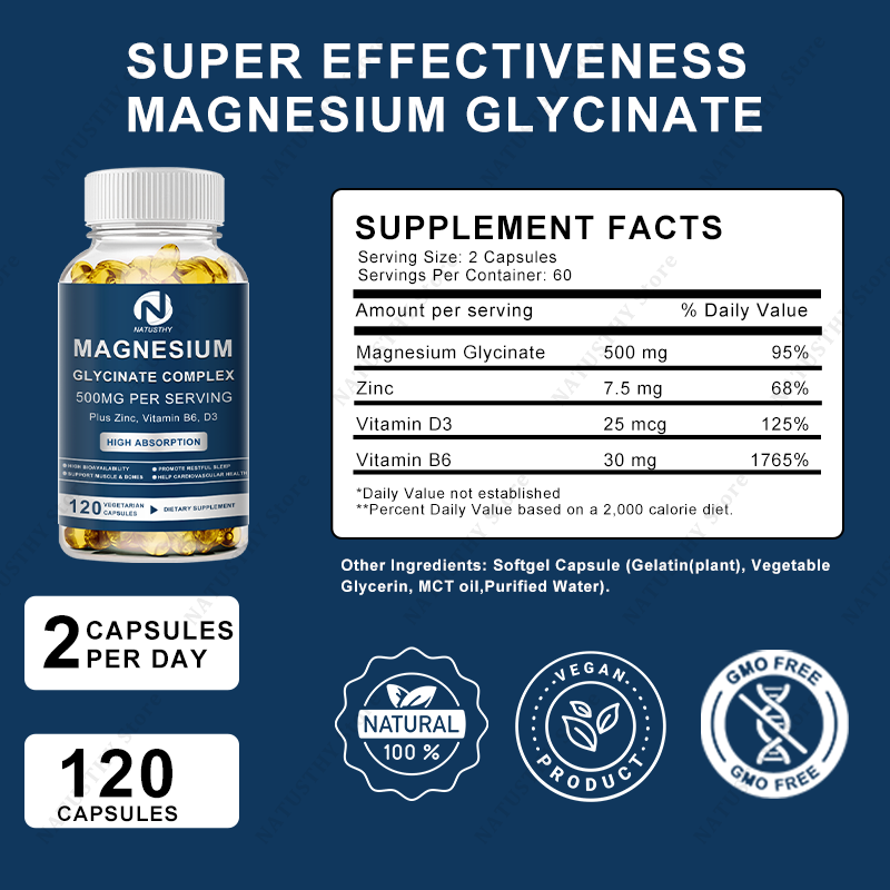 Cápsulas de Glicinato de Magné - Magnesium Glycinate Capsule avaliação e preço