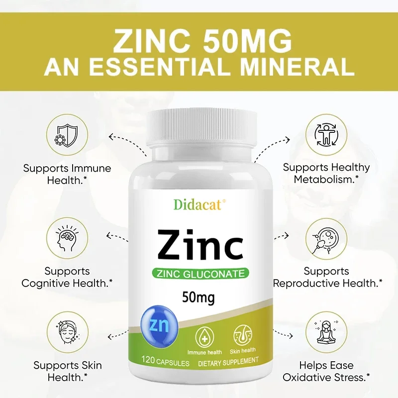 Zinco 50 mg - com gluconato de - Zinc Supplement 50Mg avaliação e preço